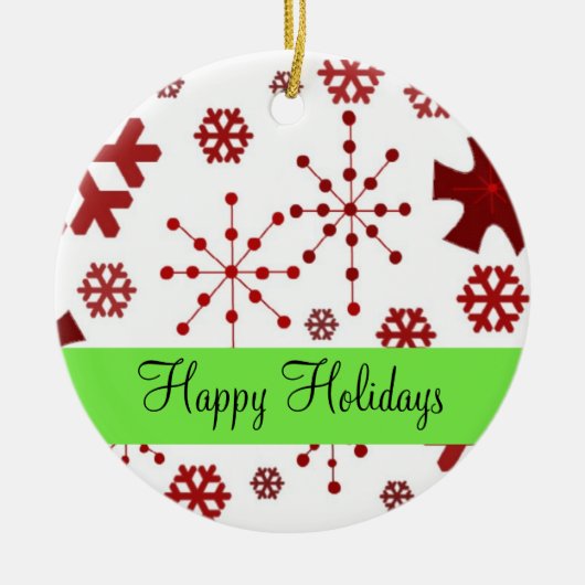 赤い雪片 セラミックオーナメント (正面)