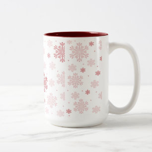 赤い雪片 – 冬ホットココアマグ ツートーンマグカップ