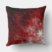 赤い雪片-装飾用クッション クッション (裏面)