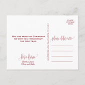 赤い雪片 | 3フォトクリスマス シーズンポストカード (裏面)