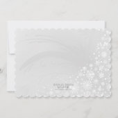 赤い雪霜の降りた片クリスマスパーティの招待状 招待状 (裏面)