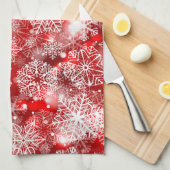 赤い雪 キッチンタオル (四つ折り)