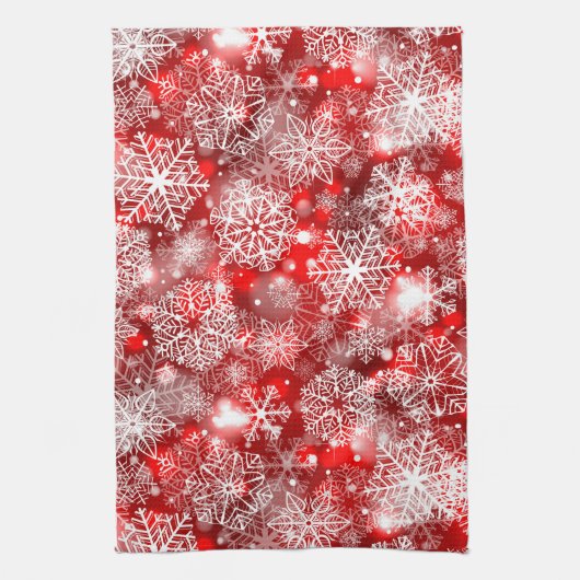 赤い雪 キッチンタオル (縦)