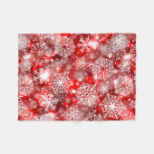 赤い雪 フリースブランケット (正面(横))