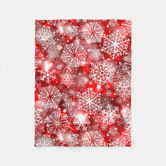 赤い雪 フリースブランケット (正面)