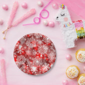 赤い雪 ペーパープレート (パーティー)