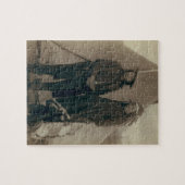 赤い雲のアメリカの馬のヴィンテージのネイティブアメリカン ジグソーパズル (横)