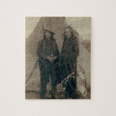 赤い雲のアメリカの馬のヴィンテージのネイティブアメリカン ジグソーパズル (縦)