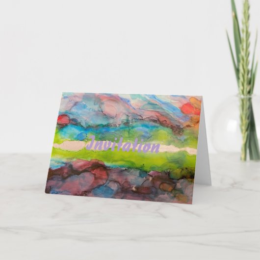 赤い雲 招待状 (正面)