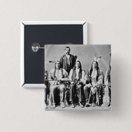 赤い雲(1822年によって導かれるスー族の責任者の委任 缶バッジ (正面&裏面)