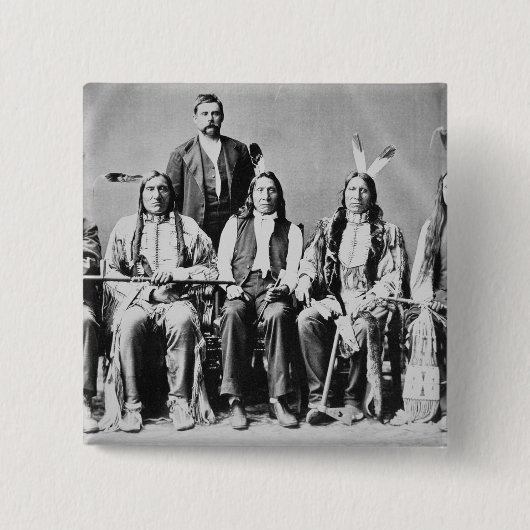 赤い雲(1822年によって導かれるスー族の責任者の委任 缶バッジ (正面)