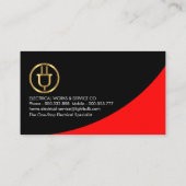 赤い電力曲線金ゴールドプラグゲージ 名刺 (裏面)