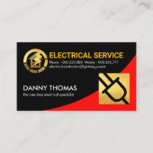 赤い電力曲線金ゴールドプラグゲージ 名刺 (正面)