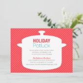 赤い電気鍋 | 休日の持ち寄りパーティーへの招待状 招待状 (スタンド正面)