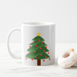 赤い電球のクリスマスツリー クラシックホワイトマグ コーヒーマグカップ