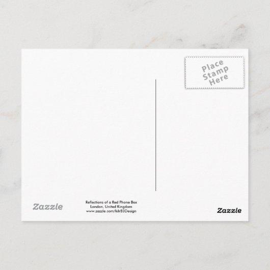 赤い電話ボックスのポストカードへの考察 ポストカード (裏面)