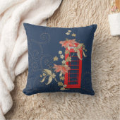 赤い電話ボックス装飾用クッション クッション (ブランケット)