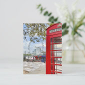 赤い電話ボックス、ウェストミンスター、ロンドン英国はがき ポストカード (スタンド正面)