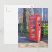 赤い電話ボックス、グリニッジ・ロンドンUKポストカード ポストカード (正面/裏面)