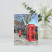 赤い電話ボックス、グリニッジ・ロンドンUKポストカード ポストカード (スタンド正面)
