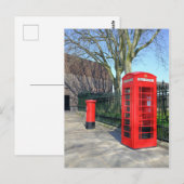 赤い電話ボックス、グリニッジ・ロンドンUKポストカード ポストカード (正面/裏面)