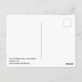 赤い電話ボックス、グリニッジ・ロンドンUKポストカード ポストカード (裏面)