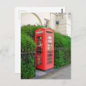 赤い電話ボックス、ベルグラビア、ロンドンはがき ポストカード (正面/裏面)