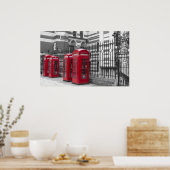 赤い電話ボックス ポスター (キッチン)