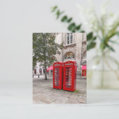 赤い電話ボックス、ロンドンはがき ポストカード (スタンド正面)