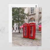 赤い電話ボックス、ロンドンはがき ポストカード (正面/裏面)