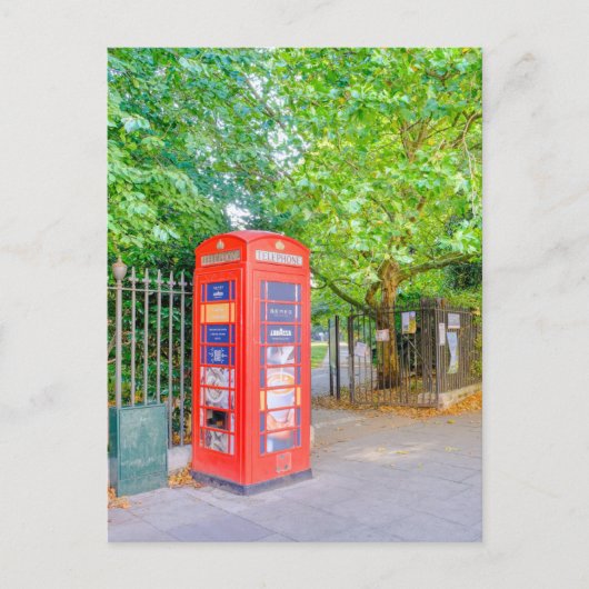 赤い電話ボックス、Regents sq.、ロンドン英国はがき ポストカード (正面)