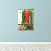 赤い電話箱 キャンバスプリント (インサイチュ (ウッドフロア))