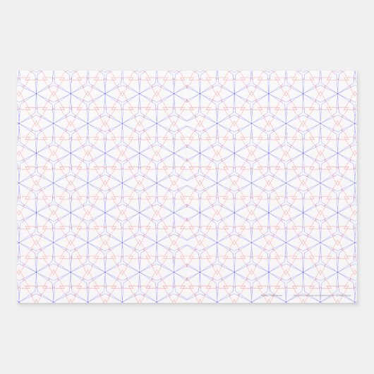 赤い青いチューリップの芽 ラッピングペーパーシート (正面3)