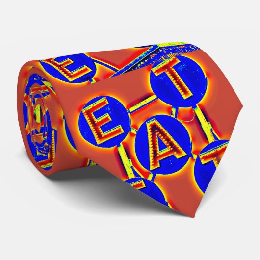 赤い青い食べタイ ネクタイ (ロール)