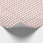 赤い青とピンクの花を包む紙 ラッピングペーパー (角)