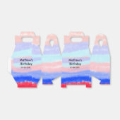 赤い青のアメリカ人の男の子の誕生日の追加の名前の日付 フェイバーボックス (折り畳みなし)