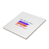 赤い青のクレヨン最高の先生は年名を追加 タイル (側面)