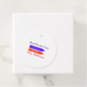 赤い青のクレヨン最高の先生は年名を追加 フェイバータグ (インサイチュ)