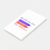 赤い青のクレヨン最高の先生は年名を追加 ポストイット (アングル)