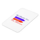 赤い青のクレヨン最高の先生は年名を追加 マグネット (左側)