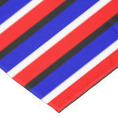 赤い青のストライプデザイン テーブルクロス (アングル)