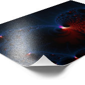 赤い青のセルフラクタルアート フォトプリント            (角)