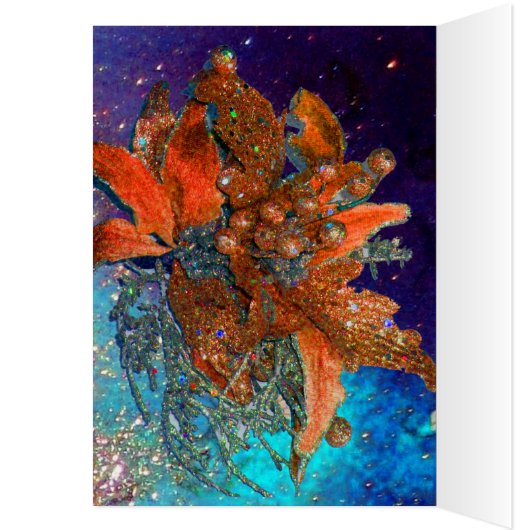 赤い青のポインセチア、クリスマスは銀の輝きを放つ (内側 (左))