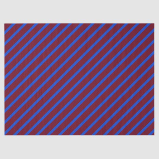 赤い青の対角線ストライプ線 薄葉紙 (正面)