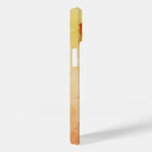 赤い青の曲線フローラの署名モノグラムの Case-Mate iPhoneケース (裏面 / 右)