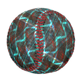 赤い青の汚れ、傷、グリッドまたはレンガ効果 野球ボール