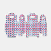 赤い青の白のパタモダンーン フェイバーボックス (折り畳みなし)