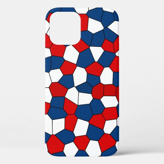 赤い青の白のパターン Case-Mate iPhoneケース (裏面)