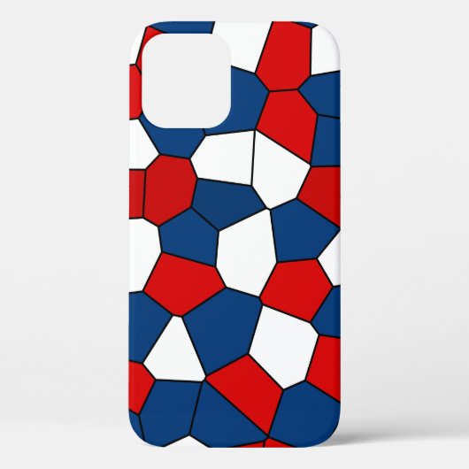 赤い青の白のパターン Case-Mate iPhoneケース (裏面)