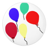 赤い青の緑のバルーン セラミックノブ (正面)